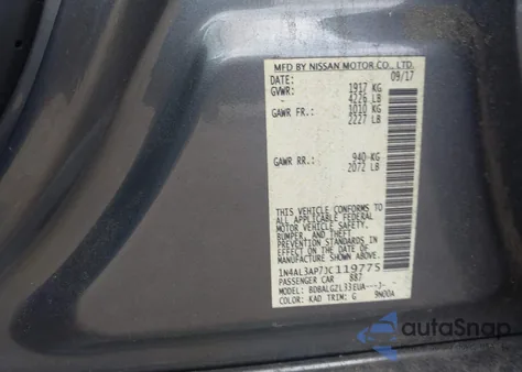 2018 Nissan Altima 2.5 S from USA, damaged, VIN 1N4AL3AP7JC119775